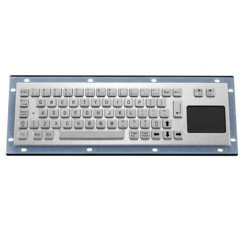 Teclado em aço inoxidável - KY-PC-NT3 - Shenzhen KEYU Co., Ltd  - embutido / com teclas mecânicas / mouse integrado com 2 teclas