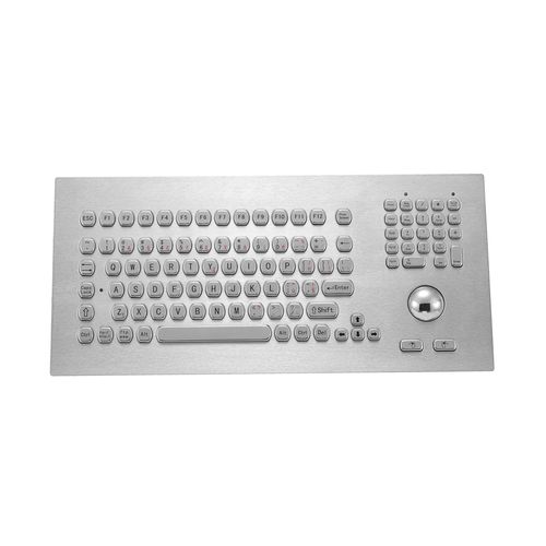 Teclado embutido - KY-PC-M385 - Shenzhen KEYU Co., Ltd  - com teclas mecânicas / 104 teclas / com trackball