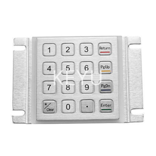 Teclado numérico 16 teclas - KY2088B - Shenzhen KEYU Co., Ltd  - embutido / em aço inoxidável / RS-232
