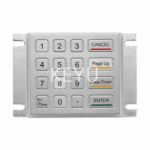 Teclado numérico 16 teclas - KY2088A - Shenzhen KEYU Co., Ltd  - embutido / em aço inoxidável / RS-232