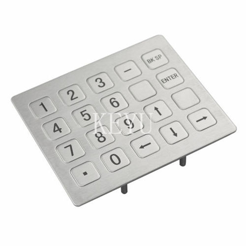Teclado numérico para ponto de venda - KY2122-3 - Shenzhen KEYU Co., Ltd  - 20 teclas / embutido / em inox escovado