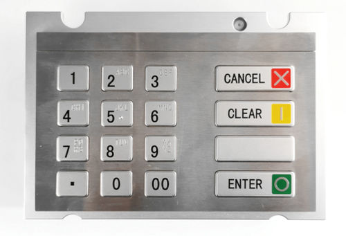 Teclado numérico 16 teclas - KY3688L - Shenzhen KEYU Co., Ltd  - embutido / em aço inoxidável / RS-232