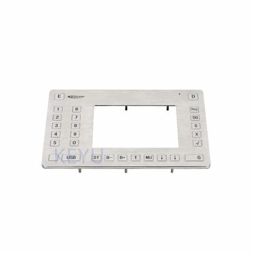 Teclado numérico por medida - KY-KLX01 - Shenzhen KEYU Co., Ltd  - 26 teclas / embutido / em inox escovado