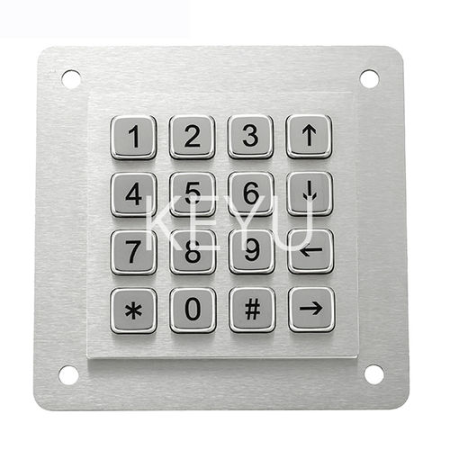 Teclado numérico para ambiente externo - KY-MJ01A - Shenzhen KEYU Co., Ltd  - 16 teclas / embutido / RS-232