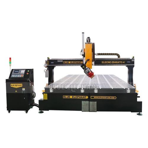 Router CNC - ELECNC2646ATC-4A - Jinan Blue Elephant CNC Machinery Co.,Ltd - de 4 eixos / de um fuso / para alumínio