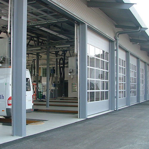 Porta seccionada - iCat® - Rsa kapi LTD - metálica / de alumínio / para ambiente externo