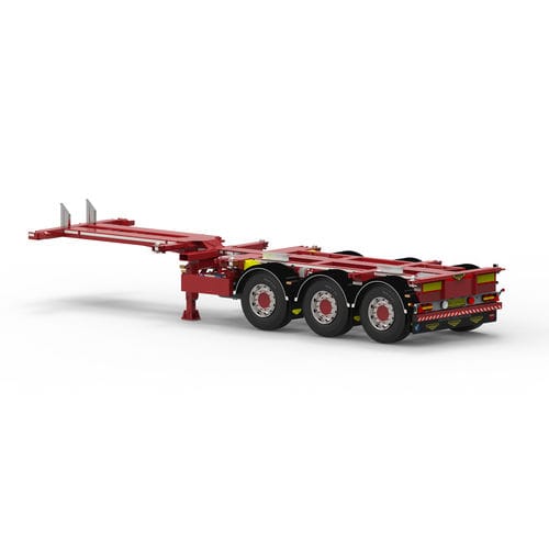 Carreta porta-contêiner - Broshuis BV - para equipamento industrial / com 3 eixos