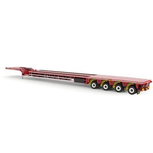 Carreta prancha - Broshuis BV - Gooseneck / para turbina eólica / com 4 eixos