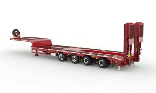 Semirreboque com suspensão pneumática - Broshuis BV - com eixos self-tracking / para máquinas / com 4 eixos