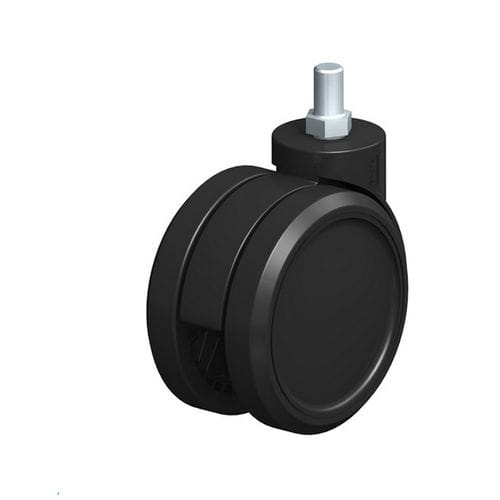 Rodízio giratório - LKDB-PUA series - Blickle Räder+Rollen GmbH u. Co. KG - haste com rosca / para móvel / duplo