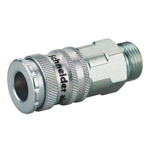 Conexão pneumática - SK-FE-NW7 - Schneider Druckluft GmbH - rápida / em aço galvanizado / de grande fluxo