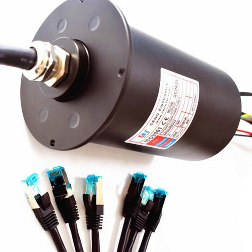 Anel coletor via Ethernet - ECN000-02P-09S-03EG - CENO Electronics technology Co., Ltd - Gigabit Ethernet / industrial / de liga de alumínio