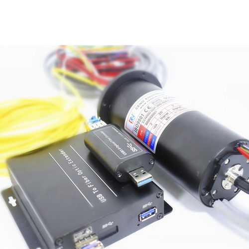 Anel coletor elétrico - ECN000-02P-20S-02EG-01F - CENO Electronics technology Co., Ltd - de fibra óptica / Gigabit Ethernet / industrial