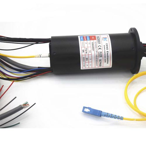 Junta rotativa para fibra óptica híbrida - ECN000-11P1-14S-01EG-01F - CENO Electronics technology Co., Ltd - multivias / de alta velocidade / com contatos em ouro