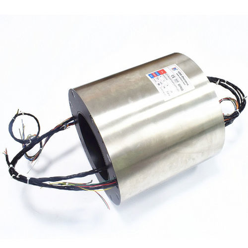 Anel coletor com centro furado - ECN120-05P2-08S - CENO Electronics technology Co., Ltd - em aço inoxidável / com escovas multifilamentos / modular