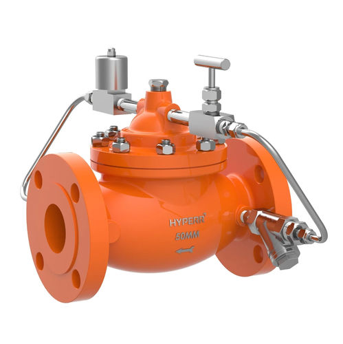 Válvula de diafragma - HV-ACV-07 - Hyper Valves - com atuador elétrico / de ação indireta / reguladora de pressão