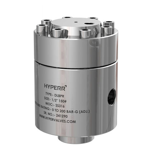 Regulador de contrapressão para água - HV-DLBPR-02 - Hyper Valves - para gás aquecido / de pistão / com cúpula