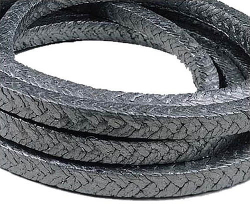 Gaxeta trançada em grafite - P400 - Ningbo Sunwell Sealing Materials Co., Ltd - reforçada com fibra de carbono / resistente a produtos químicos / para bomba
