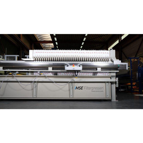 Filtro-prensa com vigas laterais (sidebar) - SA-FP series - MSE Filterpressen GmbH - com armação / semiautomático / de alta pressão