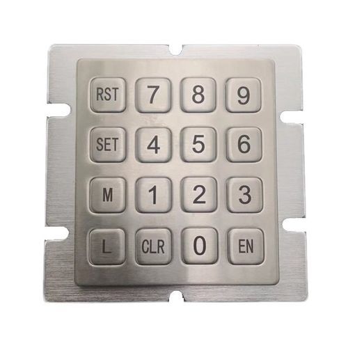 Teclado numérico 16 teclas - CK-KE9080 - Clickin Industrial Co., Ltd. - embutido / em aço inoxidável / antivandalismo