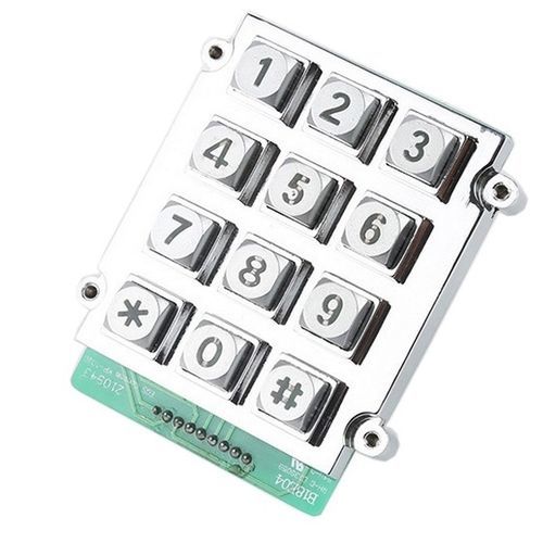 Teclado numérico 12 teclas - CK-KE7863-BL - Clickin Industrial Co., Ltd. - embutido / em zinco / IP65