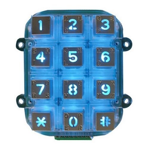 Teclado numérico 12 teclas - CK-KE7256-BL - Clickin Industrial Co., Ltd. - embutido / em zinco / IP65