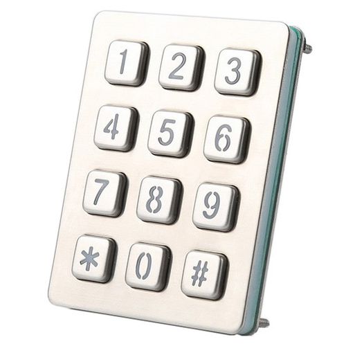 Teclado numérico 12 teclas - CK-KE9473-BL - Clickin Industrial Co., Ltd. - embutido / em aço inoxidável / antivandalismo