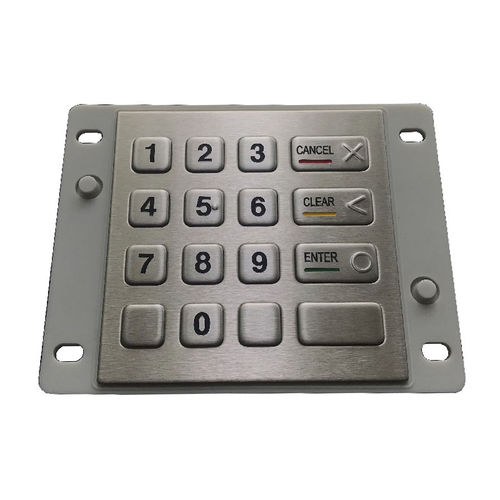Teclado numérico 16 teclas - CK-KE100100-BP - Clickin Industrial Co., Ltd. - embutido / em aço inoxidável / antivandalismo
