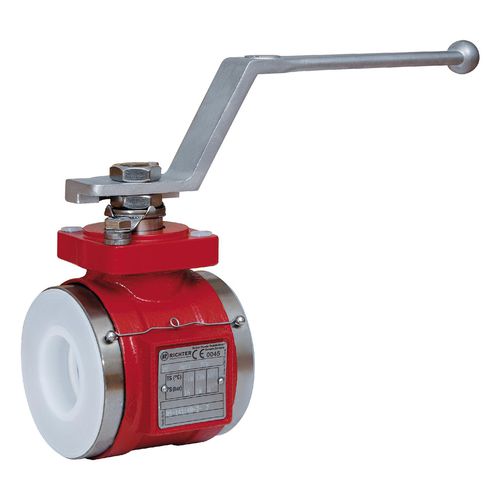 Válvula de esfera - KK series - Richter Chemie Technik - manual / de controle / com flange dupla