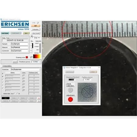 Medidor de espessura para materiais plásticos - WedgeSoft X - ERICHSEN GmbH & Co. KG - de materiais / de revestimento / para estrutura de concreto