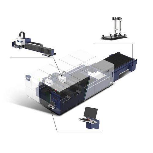 Máquina de corte de alta potência - GV - HSG LASER CO.,LTD - a laser de fibra / a laser 2D / para metais