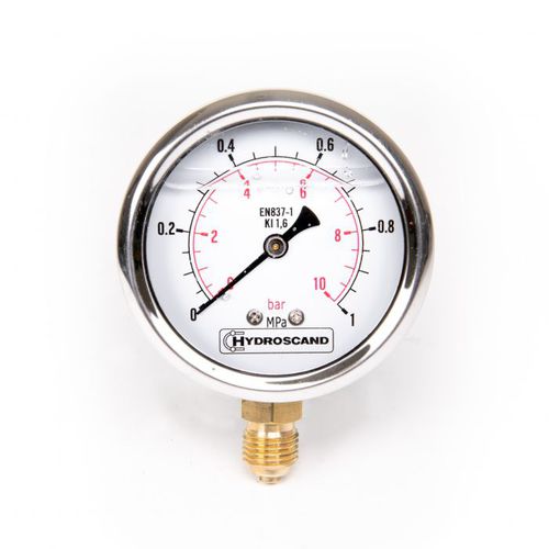 Manômetro diferencial - 836000 series - Hydroscand - com mostrador analógico / com rosca / em aço