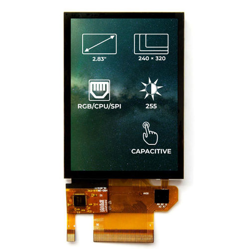 Módulo de visualização TFT - RVT28AETNWC00 - Riverdi - com tela sensível ao toque capacitiva / 320 x 240 / industrial