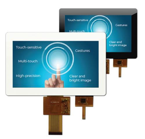 Módulo de visualização TFT - RVT70UQTNWC0x - Riverdi - com tela sensível ao toque capacitiva / 800 x 480 / industrial