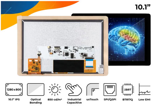 Display TFT - RVT101HVBNWC00-B - Riverdi - gráfico / 800 x 600 / 1280 x 800
