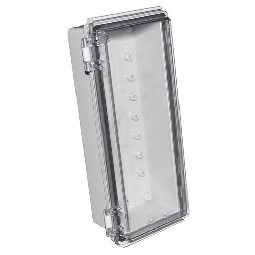 Caixa de montagem com tampa com dobradiça - CHDX8-222C-  X8 Series - CamdenBoss Ltd - para instalação na parede / retangular / em policarbonato