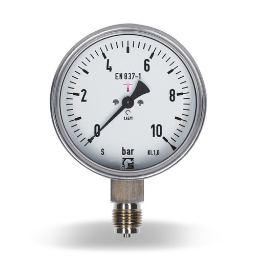 Manômetro com tubo de Bourdon RU 100 Schmierer GmbH com mostrador