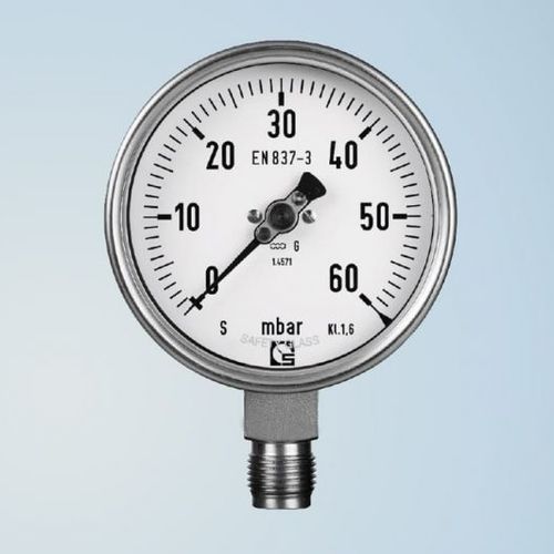 Manômetro com mostrador analógico - KU 100 - Schmierer GmbH - com rosca / G 1/2 / BSP 1/2