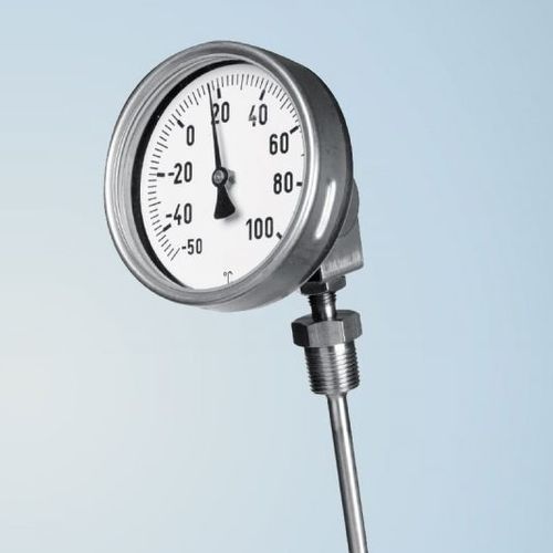 Termômetro bimetálico - BU 160 - Schmierer GmbH - com mostrador analógico / fixo / em aço inoxidável