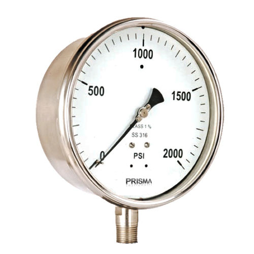 Manômetro com mostrador analógico - SFBSPG - Prisma Instruments - com rosca / com tubo de Bourdon / IP67