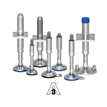 Pé de máquina - 27 series - Martin Levelling Components - para máquina de processamento de alimentos / para aparelho / em aço inoxidável