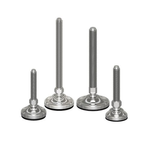 Pé de máquina - 104 series - Martin Levelling Components - em aço inoxidável / de nivelamento / com rosca
