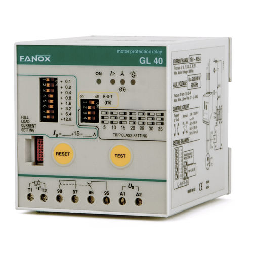 Relé de sobrecarga - GL Series - FANOX ELECTRONIC - de falta de fase / de desequilíbrio entre fases / para motor elétrico