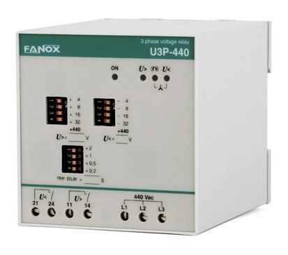 Relé de proteção de tensão - U3 - FANOX ELECTRONIC - de falta de fase / de sequência de fases / trifásico
