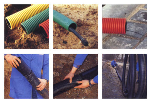 Tubo protetor de proteção - EUCAPROTECT - Eupen Plastic Pipe Division - corrugado / para cabos / em PEAD