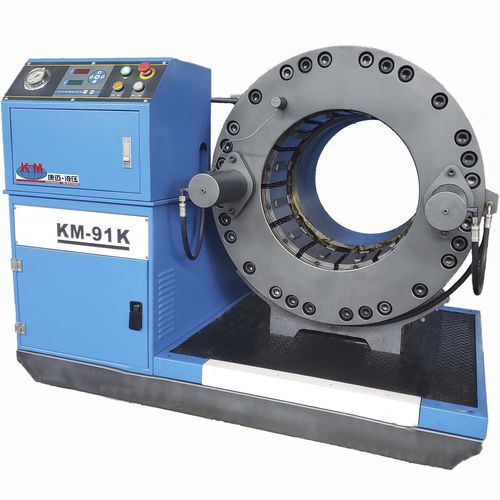 Prensa de mangueiras - KM-91K - Handanshi Kangmai Hydraulic Equipment Co. Ltd. - semiautomática / hidráulica / controlada por CLP