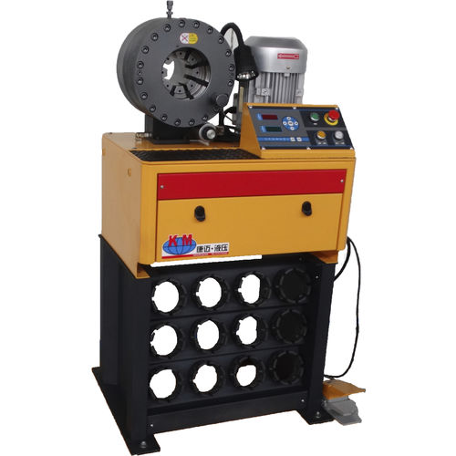 Prensa de mangueiras - KM-32W - Handanshi Kangmai Hydraulic Equipment Co. Ltd. - de conexões curvas / totalmente automática / hidráulica