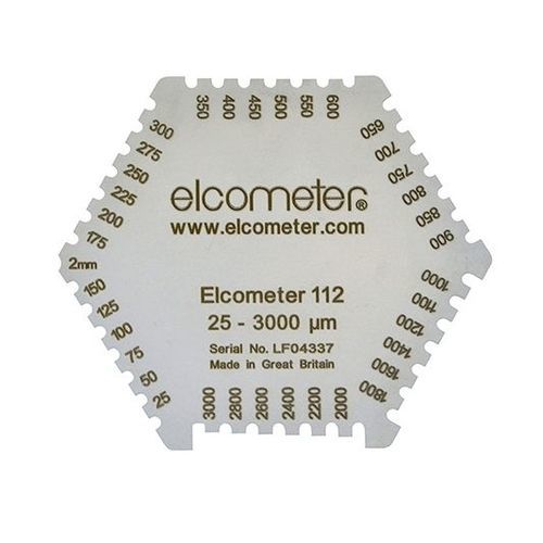 Medidor de espessura de filme úmido tipo pente - 112 & 3236 series - Elcometer - de camada úmida / portátil / hexagonal