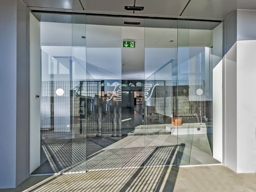 Porta de correr - ASD 4 - Ponzi - em vidro / para ambiente interno / para ambiente externo