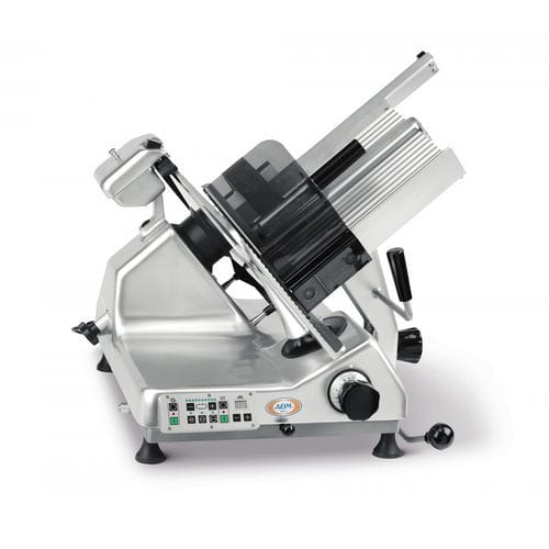 Fatiador de carne - 350 GA - ABM company S.r.l. - semiautomático / com disco de corte / em aço inoxidável